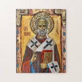 Sint Nicolaas Oosters-orthodox Christelijk icoon Legpuzzel (Verticaal)