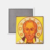 Sint Nicolaas Orthodox Byzantijns Icoon magneet (Voorkant / Achterkant)