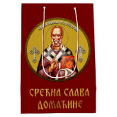 Sint Nicolaas orthodox icoon 01 Medium Cadeauzakje (Achterkant)