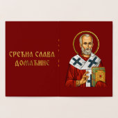 Sint Nicolaas orthodox icoon 04 Folie Kaarten (Binnen)