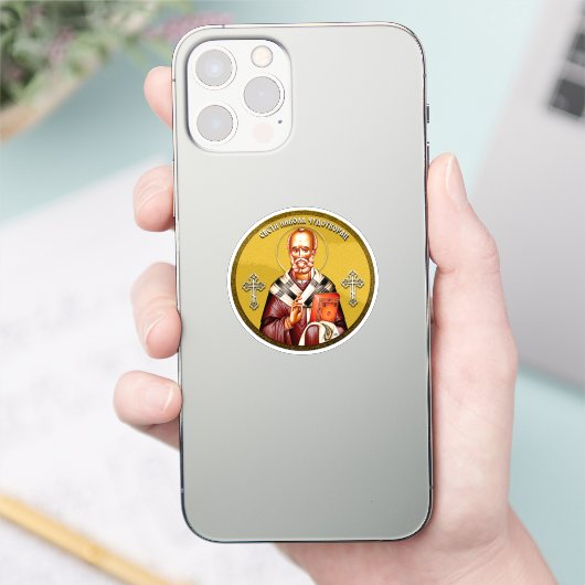 Sint-Nicolaas orthodox icoon Sticker (Telefoon)