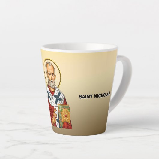 Sint Nicolaas orthodox Servische heiligen icoon Latte Mok (Rechterhoek)