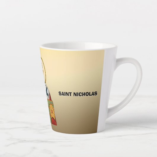 Sint Nicolaas orthodox Servische heiligen icoon Latte Mok (Rechts)