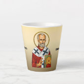 Sint Nicolaas orthodox Servische heiligen icoon Latte Mok (Voorkant)