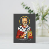 Sint Nicolaas orthodox Servische letter icoon Briefkaart (Staand voorkant)