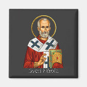 Sint Nicolaas orthodox Servische letter icoon Magneet (Voorkant)