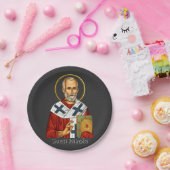 Sint Nicolaas orthodox Servische letter icoon Papieren Bordje (Feest)