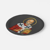 Sint Nicolaas orthodox Servische letter icoon Papieren Bordje (Gekanteld)