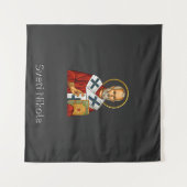 Sint Nicolaas orthodox Servische letter icoon Wandkleed (Voorkant (horizontaal))