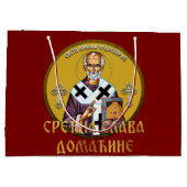 Sint Nicolaas orthodoxe icoon 02 Groot Cadeauzakje (Achterkant)