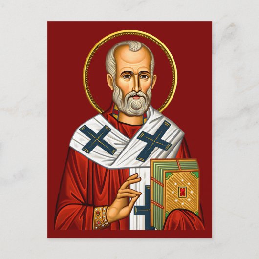 Sint-Nicolaas orthodoxe icoon 04 Briefkaart (Voorkant)