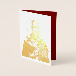 Sint Nicolaas orthodoxe icoon 04 Folie Kaarten