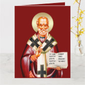 Sint Nicolaas orthodoxe icoon 05 Kaart (Gele Bloem)