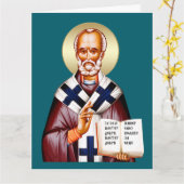 Sint-Nicolaas orthodoxe icoon 07 Kaart (Gele Bloem)