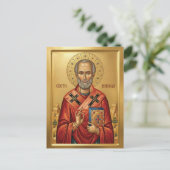Sint Nicolaas orthodoxe icoon Briefkaart (Staand voorkant)