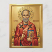 Sint Nicolaas orthodoxe icoon Briefkaart (Voorkant)