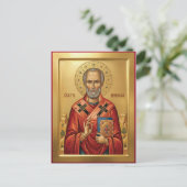 Sint-Nicolaas orthodoxe icoon Briefkaart (Staand voorkant)