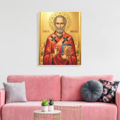 Sint Nicolaas orthodoxe icoon Canvas Afdruk (Insitu (Woonkamer))
