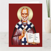 Sint Nicolaas orthodoxe icoon Kaart (Voorkant)