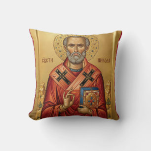 Sint Nicolaas orthodoxe icoon Kussen