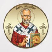 Sint-Nicolaas orthodoxe icoon Labels (Design 2)