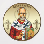 Sint-Nicolaas orthodoxe icoon Labels (Design 1)