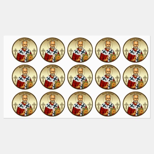 Sint-Nicolaas orthodoxe icoon Labels (Vel)