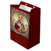 Sint-Nicolaas orthodoxe icoon Medium Cadeauzakje (Achterkant Gekanteld)