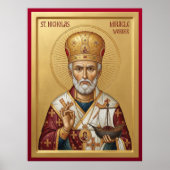 Sint Nicolaas orthodoxe icoon Poster (Voorkant)