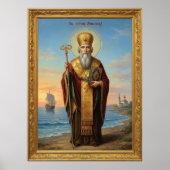 Sint Nicolaas orthodoxe icoon Poster (Voorkant)