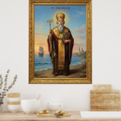Sint Nicolaas orthodoxe icoon Poster (Keuken)