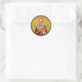 Sint-Nicolaas orthodoxe icoon Ronde Sticker (Tas)