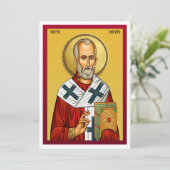 Sint-Nicolaas orthodoxe icoon, Servisch gebed 2 Menu (Staand voorkant)