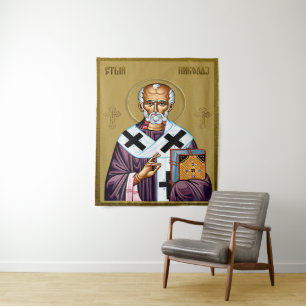 Sint Nicolaas orthodoxe icoon, Sveti Nikola Servis Wandkleed