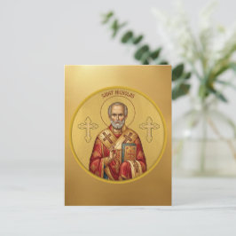 Sint-Nicolaas orthodoxe icoon T-shirt Briefkaart