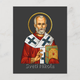 Sint-Nicolaas orthodoxe Servische brief icoon