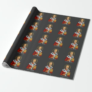 Sint-Nicolaas orthodoxe Servische brief icoon Cadeaupapier