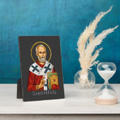 Sint-Nicolaas orthodoxe Servische brief icoon  Fotoplaat (Zijkant)