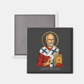 Sint Nicolaas orthodoxe Servische brief icoon Magneet (Voorkant / Achterkant)