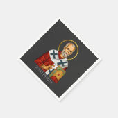 Sint Nicolaas orthodoxe Servische brief icoon Servet (Hoek)