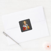 Sint-Nicolaas orthodoxe Servische brief icoon Vierkante Sticker (Envelop)