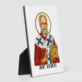 Sint Nicolaas orthodoxe Servische heiligen icoon Fotoplaat (Zijkant)