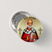 Sint Nicolaas Ronde Button 3,2 Cm (Voorkant /achterkant)