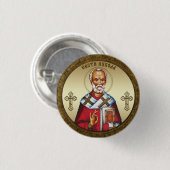 Sint Nicolaas Ronde Button 3,2 Cm (Voorkant /achterkant)