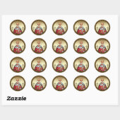 Sint Nicolaas Ronde Sticker (Vel)