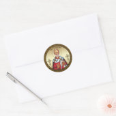 Sint Nicolaas Ronde Sticker (Envelop)