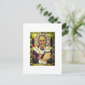 Sint-Nicolaas Russische icoon Briefkaart (Staand voorkant)