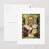 Sint-Nicolaas Russische icoon Briefkaart (Voorkant / Achterkant)