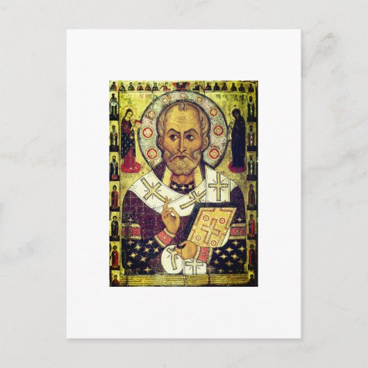 Sint-Nicolaas Russische icoon Briefkaart (Voorkant)