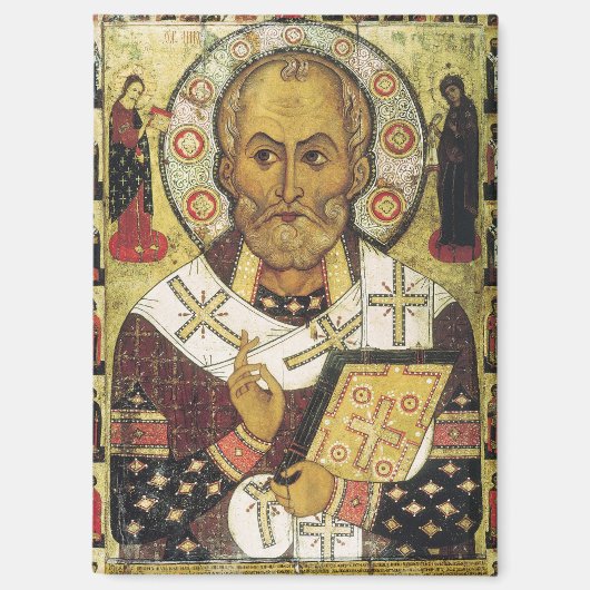 Sint-Nicolaas Russische icoon Magneet (Voorkant)